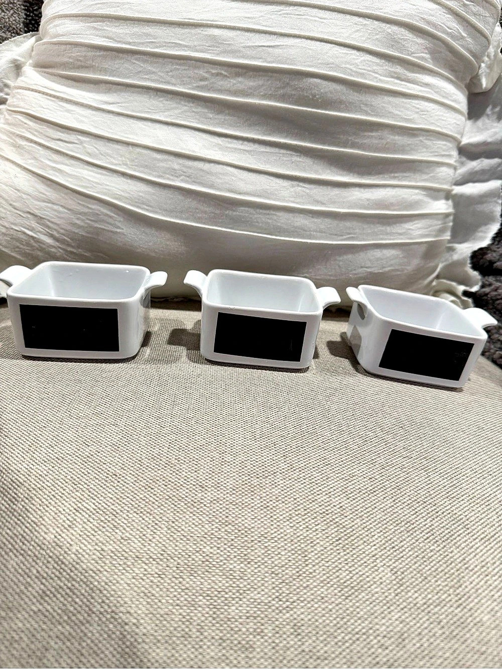 Pier 1 Imports Chalkboard Mini Bakers White & Black Set